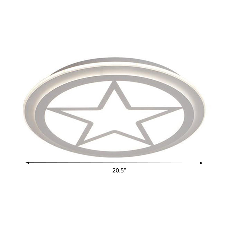 Modern White Acrylic Star Ceiling Light for Children's Bedroom