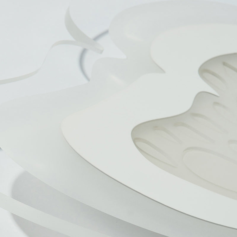 Butterfly LED Ceiling Light for Kindergarten Hallway - White, Insect-themed, Acrylic Flush Mount