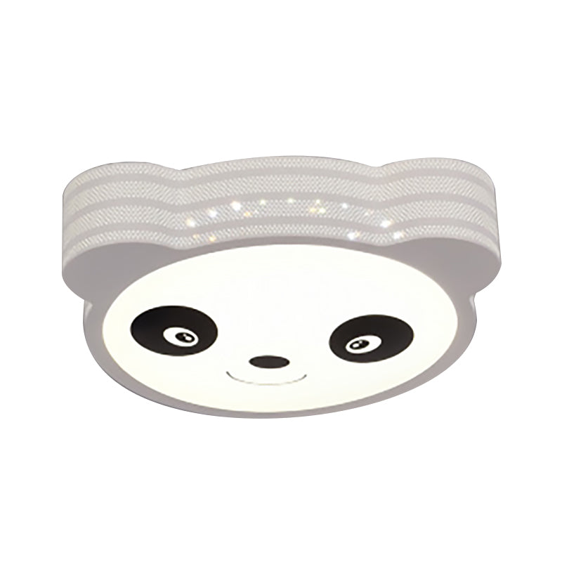 Kid's Cartoon Flush Mount Ceiling Light: Modern Acrylic Fixture in White