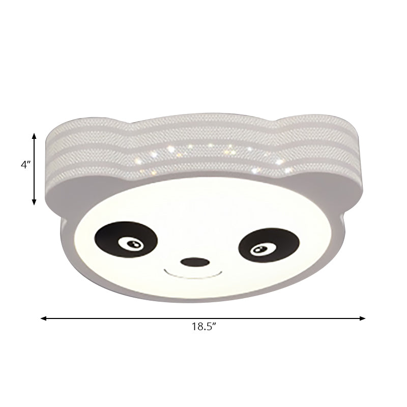 Kid's Cartoon Flush Mount Ceiling Light: Modern Acrylic Fixture in White