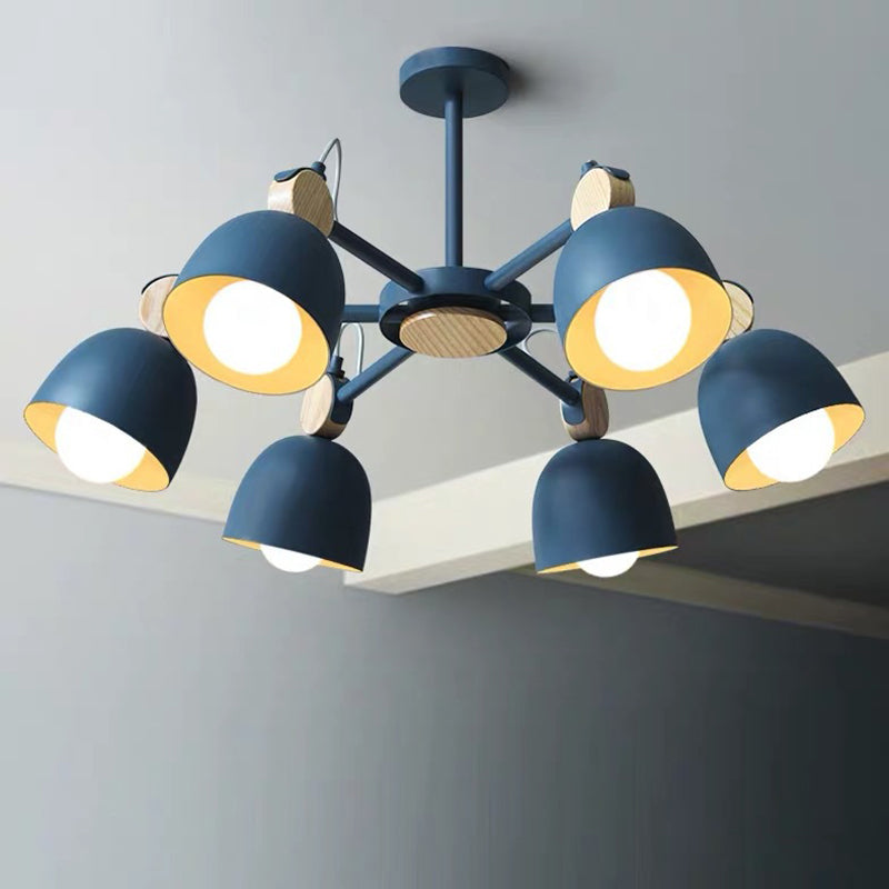 Plafonnier semi-encastré avec joint en bois réglable pour un éclairage moderne près du plafond