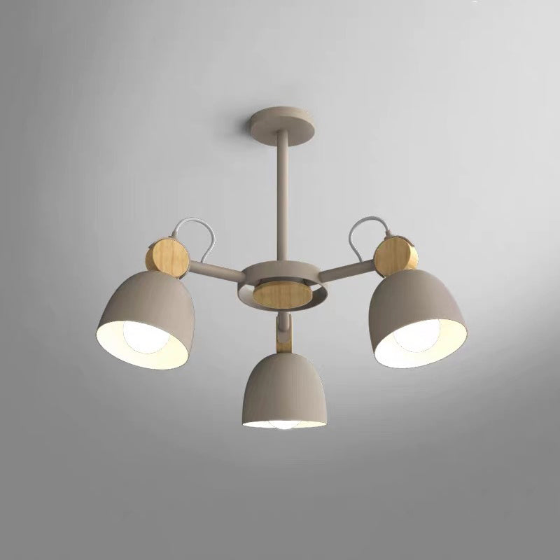 Plafonnier semi-encastré avec joint en bois réglable pour un éclairage moderne près du plafond