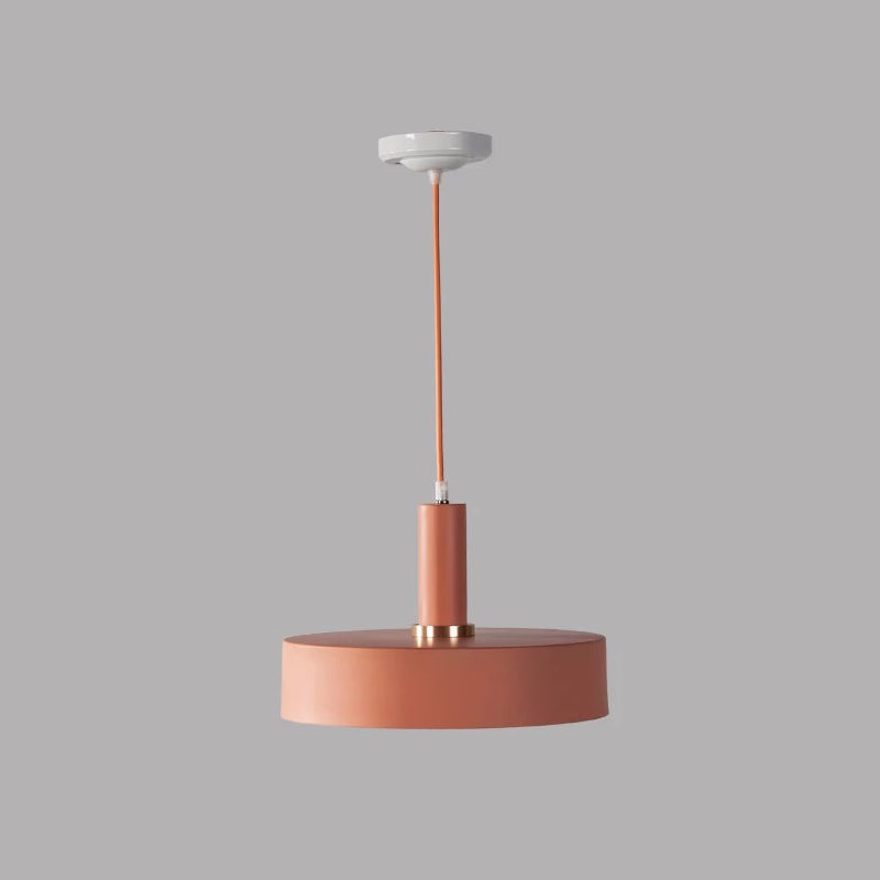 Modern Round Metal Ceiling Light: Single-Head Hanging Lamp for Bedroom