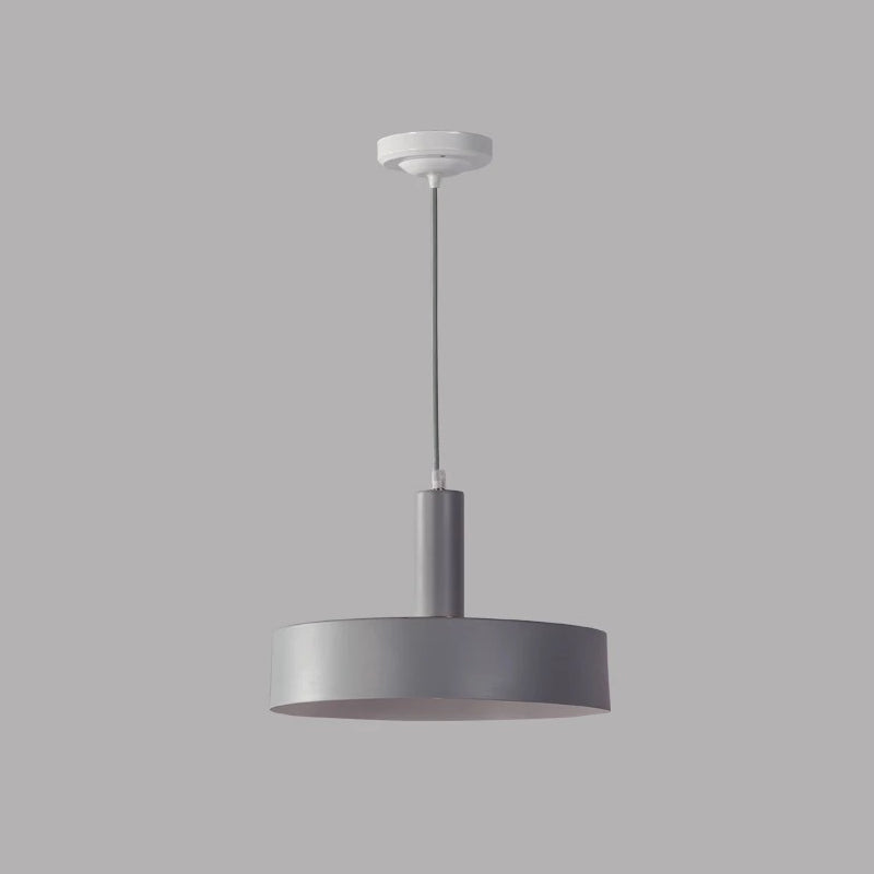Modern Round Metal Ceiling Light: Single-Head Hanging Lamp for Bedroom
