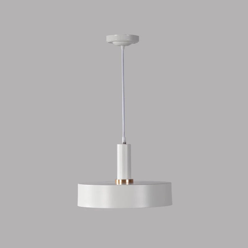 Modern Round Metal Ceiling Light: Single-Head Hanging Lamp for Bedroom