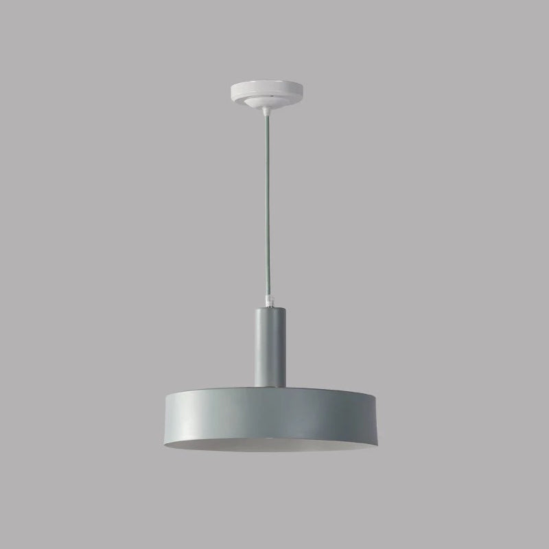 Modern Round Metal Ceiling Light: Single-Head Hanging Lamp for Bedroom