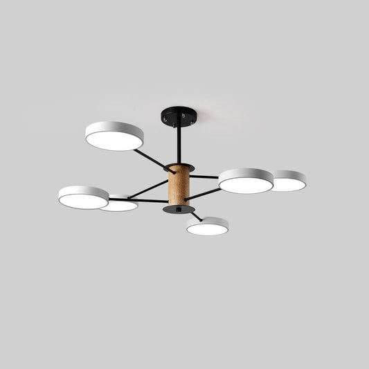 Modern Led Ceiling Light Sleek Semi Flush Circle Design With Acrylic Shade Ideal For Living Room 6 /