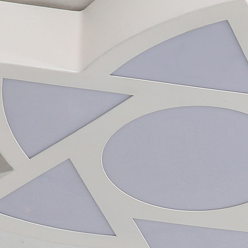 Art Deco Flush Mount LED Ceiling Light for Living Room with Acrylic Fixture
