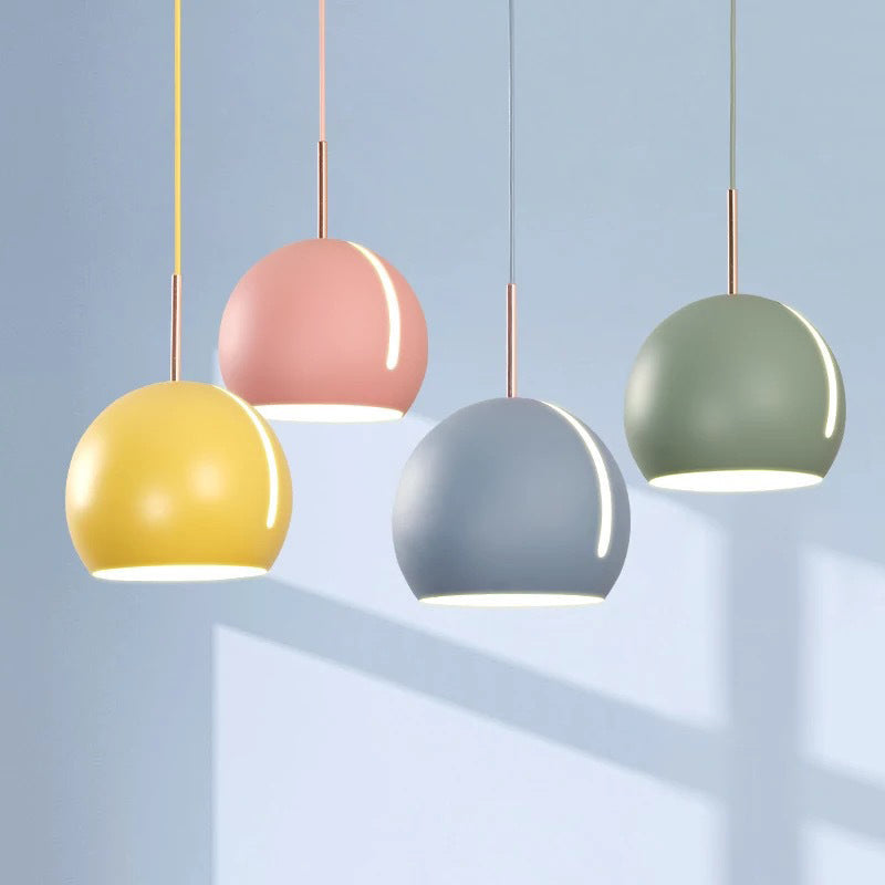 Sleek 1-Head Pendant Light Kit for Dining Room - Minimalist Hanging Lamp with Stylish Metal Shade