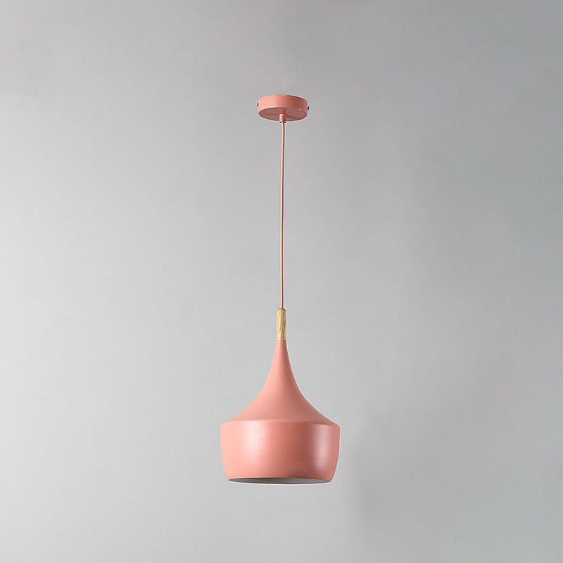 Sleek Geometry Pendant Light Kit with Wood Cork Accent - Ideal for Dining Room