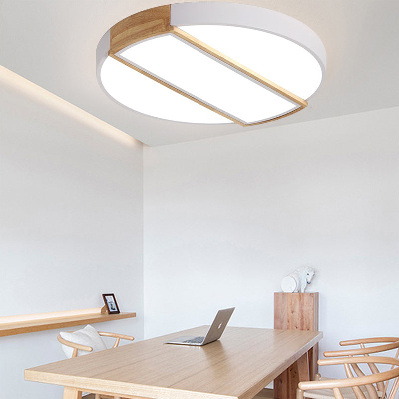 Modern Round LED Flush Mount Light in Macaron-Inspired Colors for Living Room Ceiling