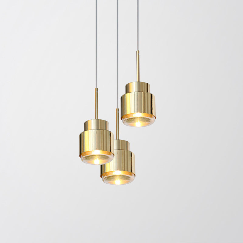 Nordic Brass Grenade Hanging Lamp - Stylish Metal Shade Suspension Light