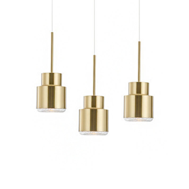 Nordic Brass Grenade Hanging Lamp - Stylish Metal Shade Suspension Light