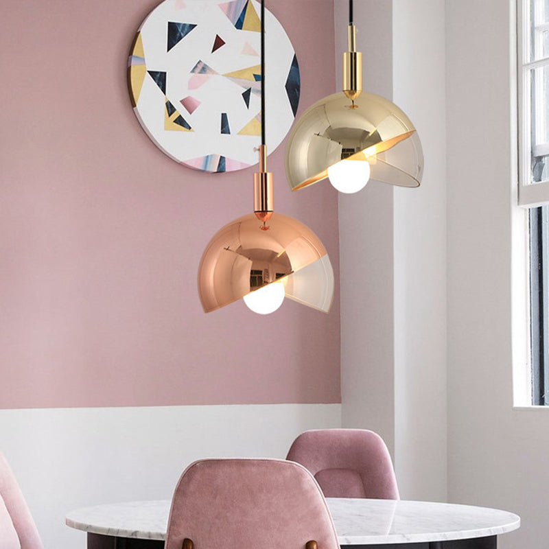 Metal Pendant Lamp - Modern 1-Head Ceiling Light for Dining Room