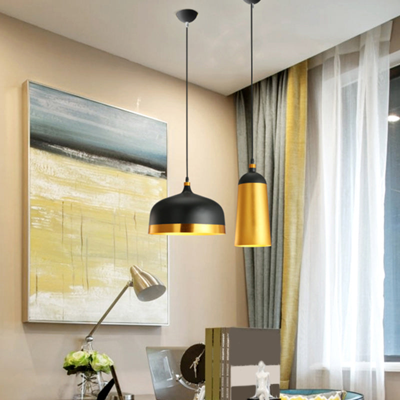 Contemporary Metal Drop Lamp - Geometric Design Dining Room Pendant Light Kit