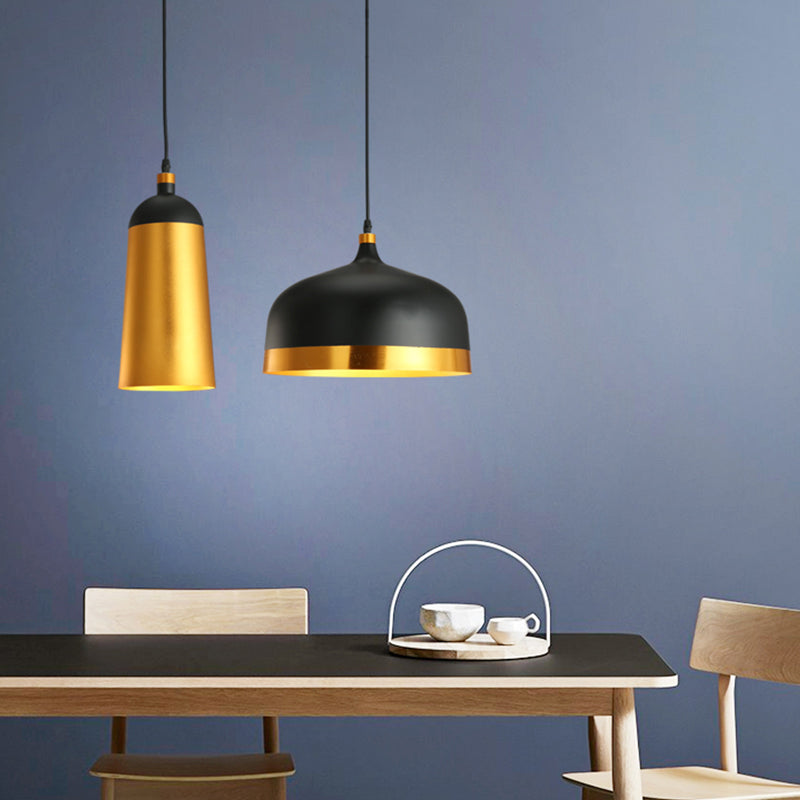 Contemporary Metal Drop Lamp - Geometric Design Dining Room Pendant Light Kit