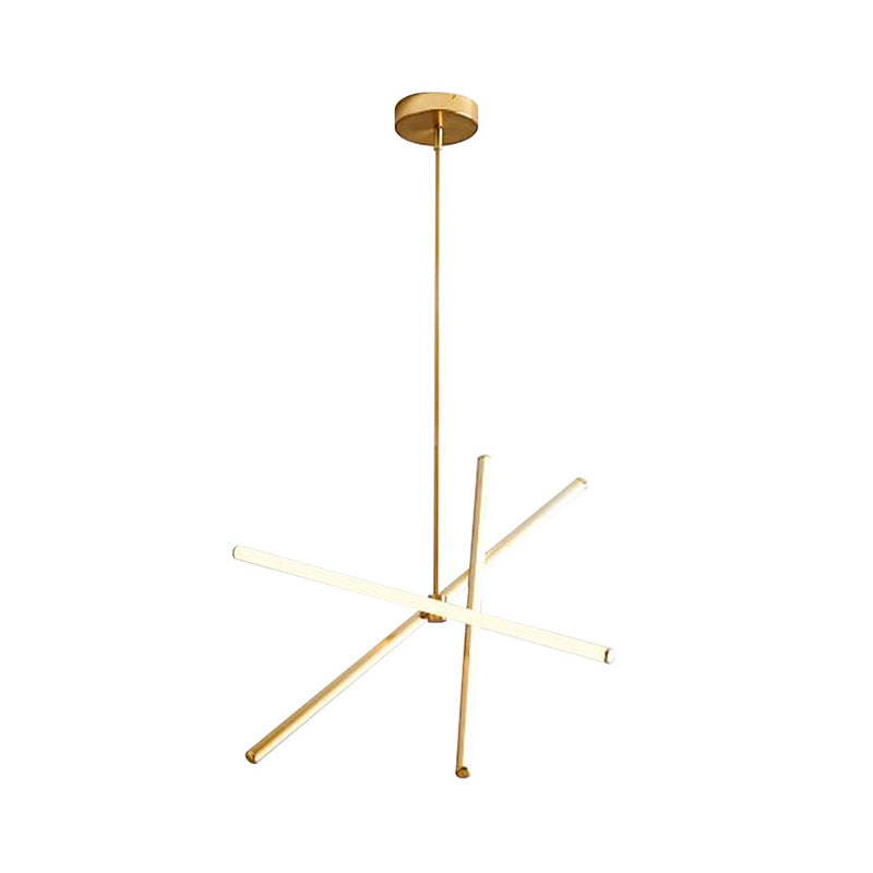 Lustre suspendu contemporain à LED - Suspension métallique pour salon - 3 ampoules