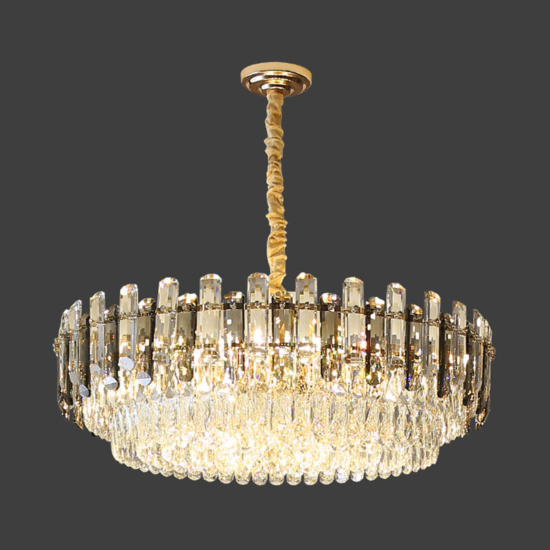 Modern Gold Crystal Chandelier 8/15/19 Bulbs Pendant Light Fixture