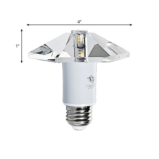 Modern Hexagonal Crystal Led Flush Light Fixture For Foyer - Close To Ceiling Lamp