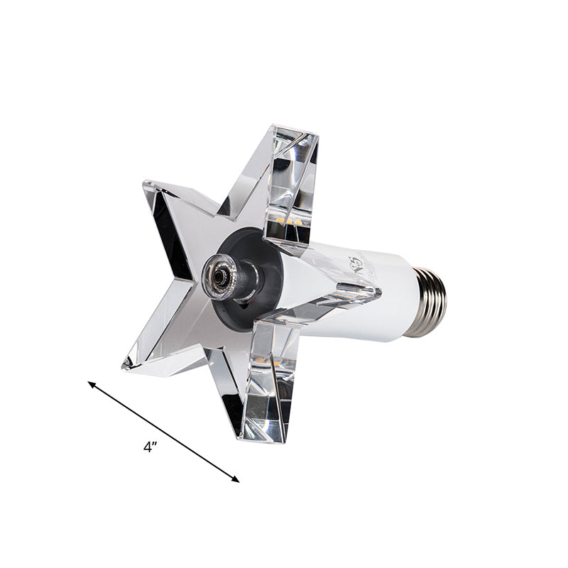 Contemporary LED Star-Shaped Crystal Ceiling Lamp for Hallway