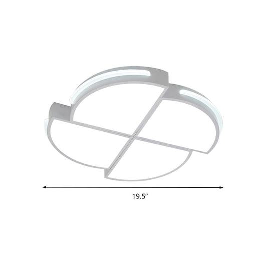Minimalistic Acrylic Ceiling Light Fixture With Windmill Shade For Balcony - Flush Mount Fixtures