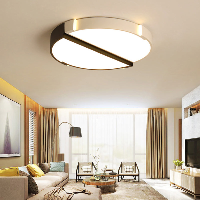 Monochromatic Acrylic Flush Mount Ceiling Light for Dining Room
