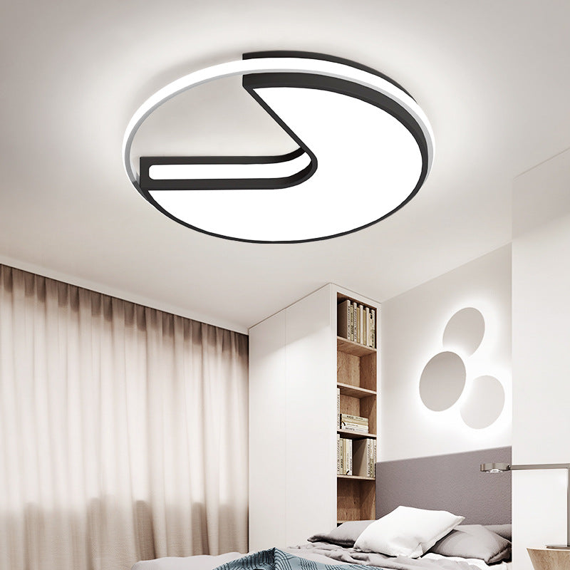 Modern Black and White Acrylic LED Ceiling Light for Hallway