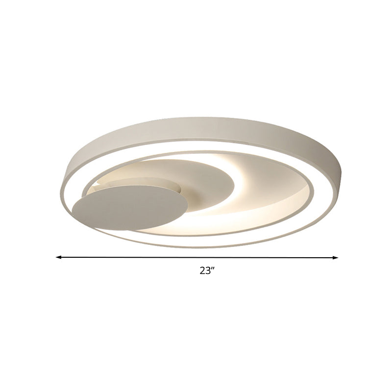 Modern LED Ceiling Mount Light in White for Kid's Bedroom