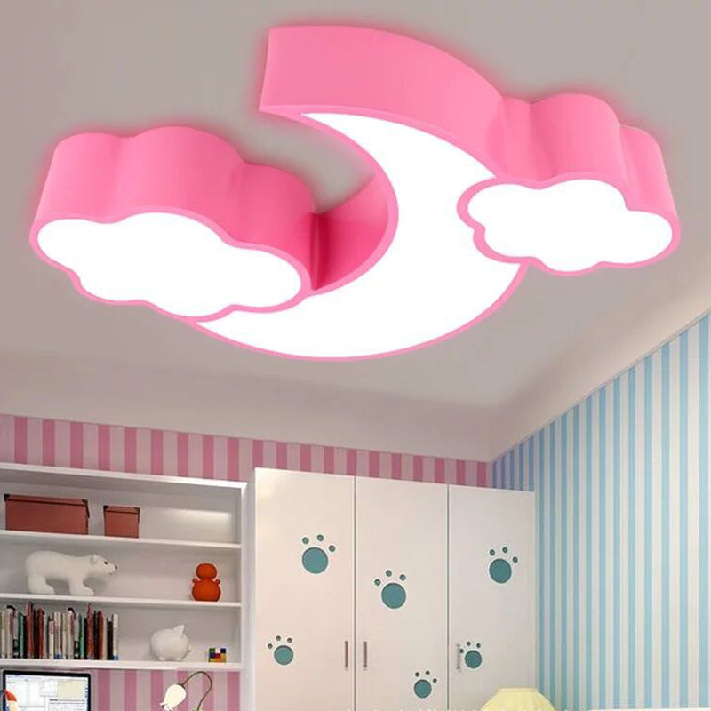 Cloudy Acrylic Flush Mount Ceiling Light for Classroom or Child's Bedroom