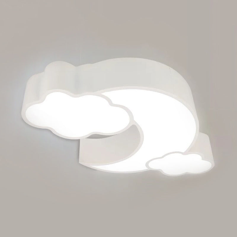 Cloudy Acrylic Flush Mount Ceiling Light for Classroom or Child's Bedroom