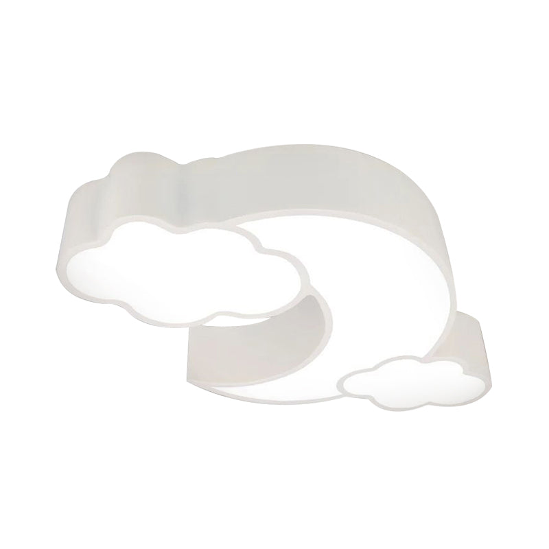 Cloudy Acrylic Flush Mount Ceiling Light for Classroom or Child's Bedroom