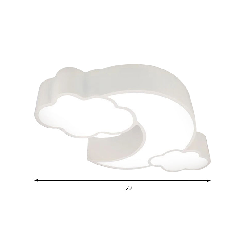 Cloudy Acrylic Flush Mount Ceiling Light for Classroom or Child's Bedroom