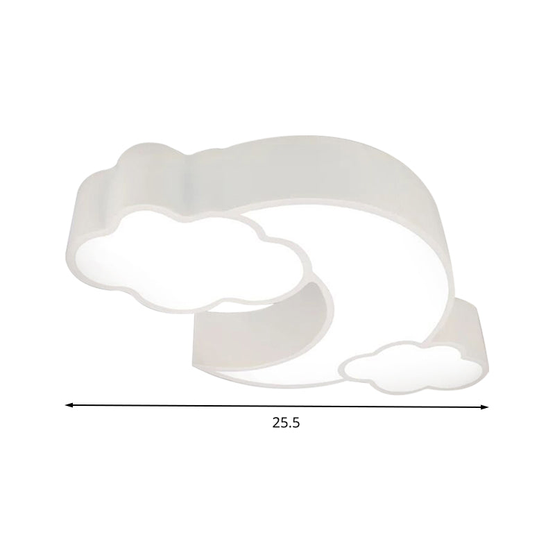 Cloudy Acrylic Flush Mount Ceiling Light for Classroom or Child's Bedroom