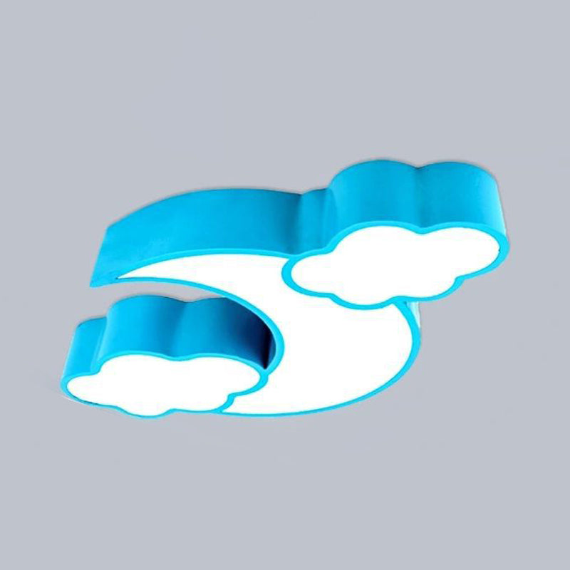 Cloudy Acrylic Flush Mount Ceiling Light for Classroom or Child's Bedroom