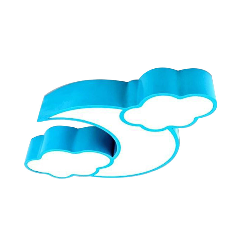 Cloudy Acrylic Flush Mount Ceiling Light for Classroom or Child's Bedroom