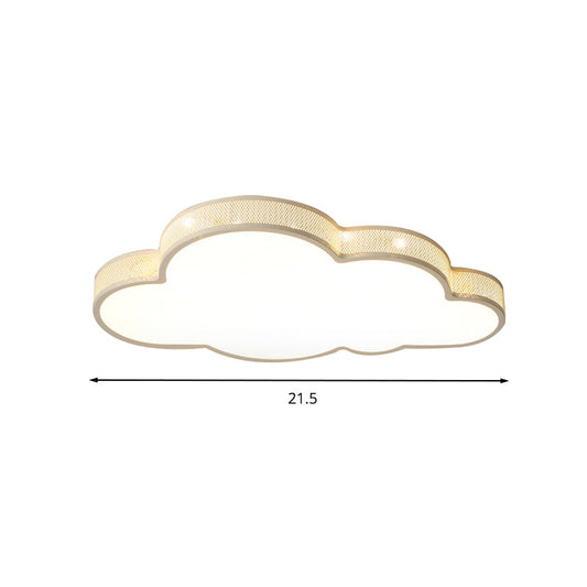 Cloud-Themed Kid Bedroom Acrylic Art Deco Flush Mount Ceiling Light