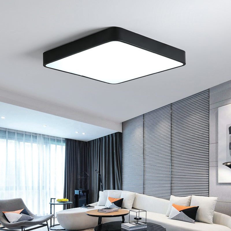 Modern LED Acrylic Ceiling Flush Lamp for Bedrooms - Square Flush Mount
