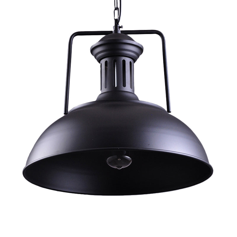 Ginevra - Black Iron Farmhouse Pendant Lighting Fixture with Vented Socket
