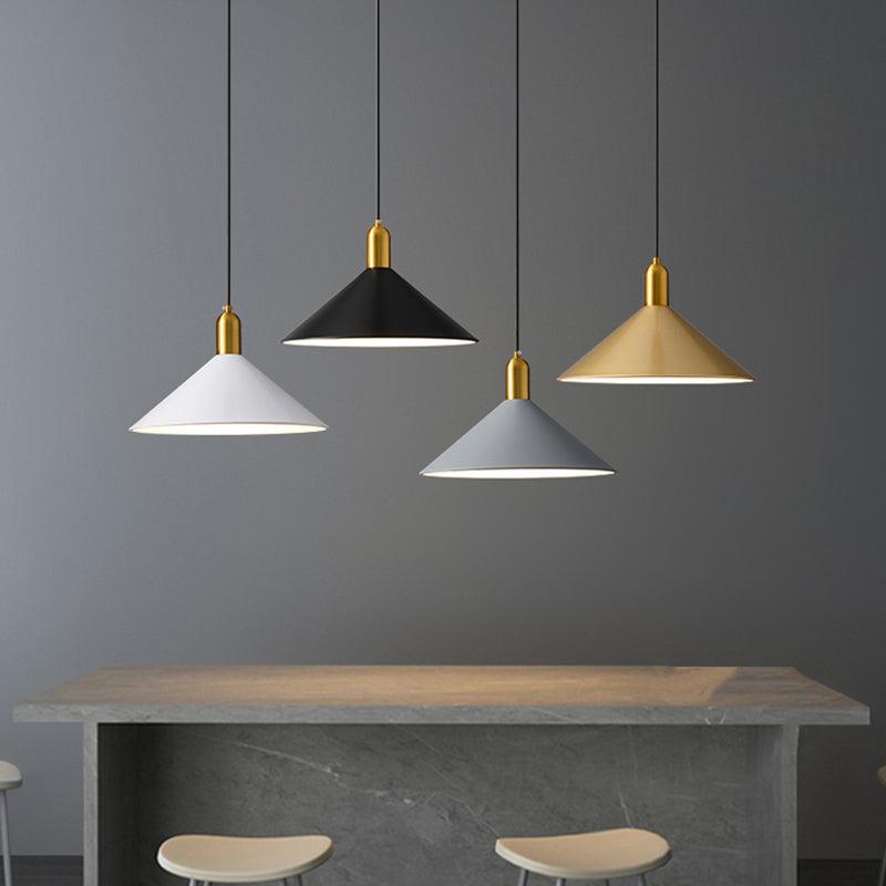Margot - Industrial Metal Conical Drop Lamp Industrial 1 Head Dining Room Pendant Lighting Fixture