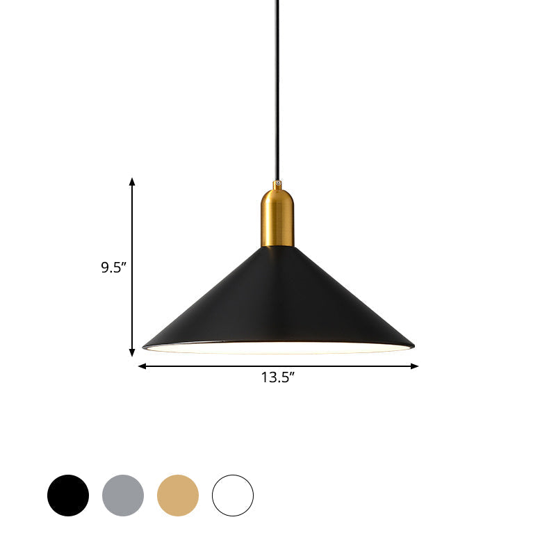 Margot - Industrial Metal Conical Drop Lamp Industrial 1 Head Dining Room Pendant Lighting Fixture