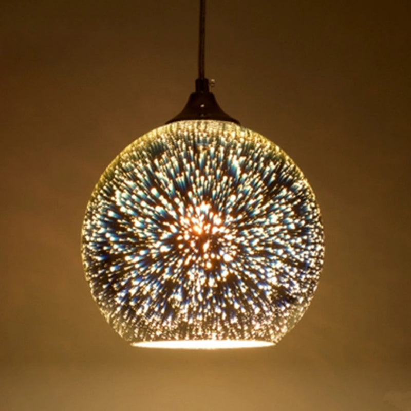 Contemporary Gold Textured Glass Pendant Lighting Fixture