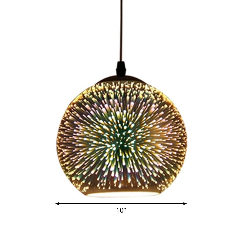 Contemporary Gold Textured Glass Pendant Lighting Fixture
