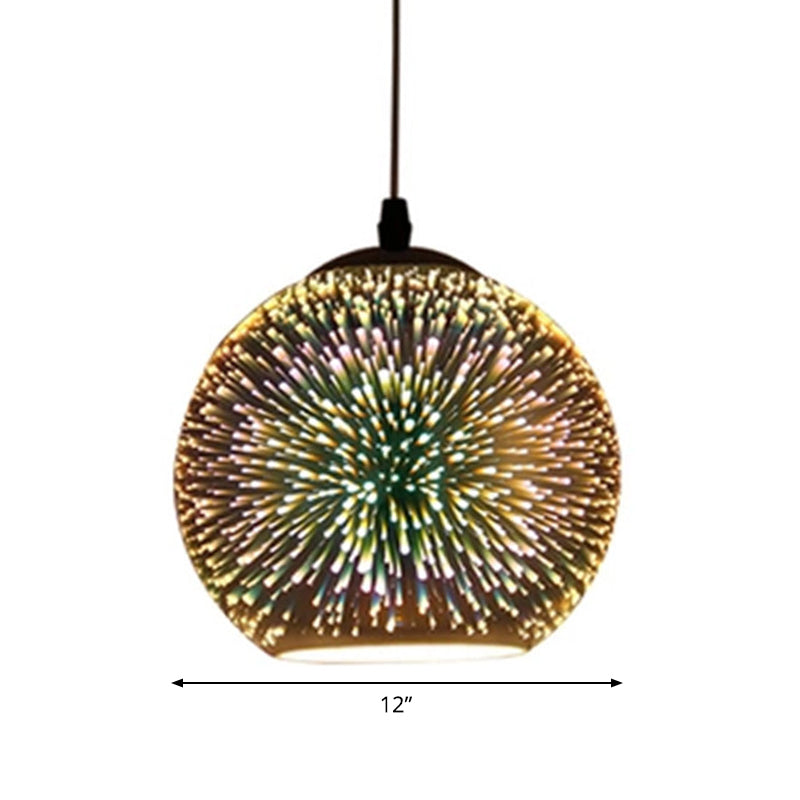 Contemporary Gold Textured Glass Pendant Lighting Fixture