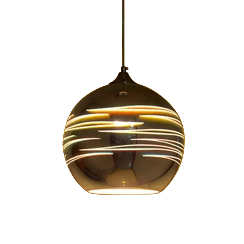 Contemporary Gold Textured Glass Pendant Lighting Fixture