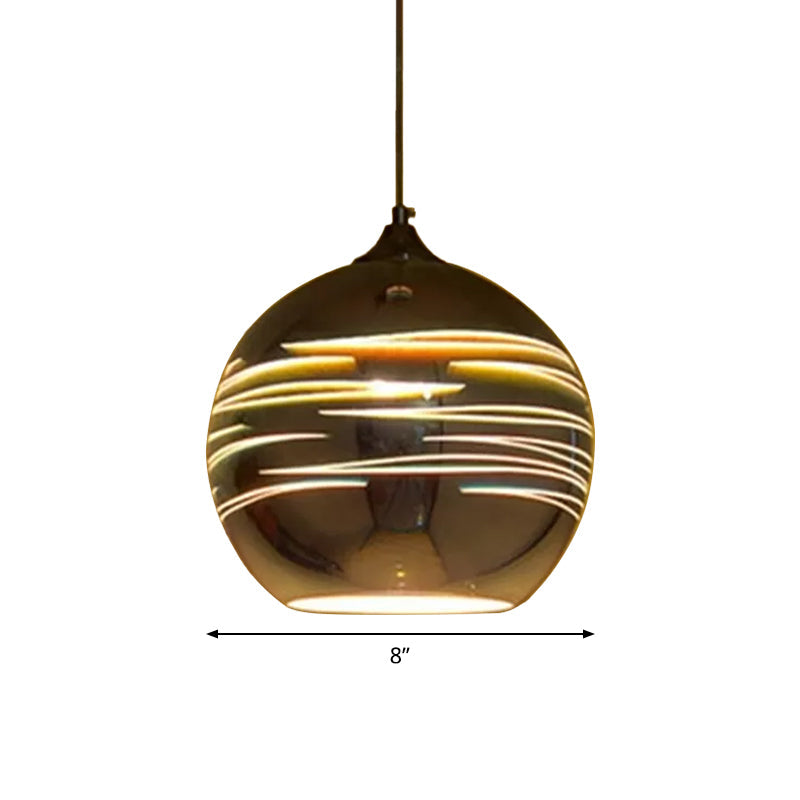 Contemporary Gold Textured Glass Pendant Lighting Fixture