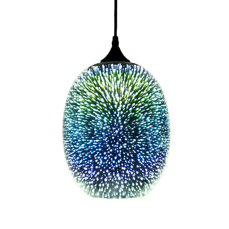Modern Firework Glass Pendant Lamp for Dining Room with 1 Bulb - Geometry Design
