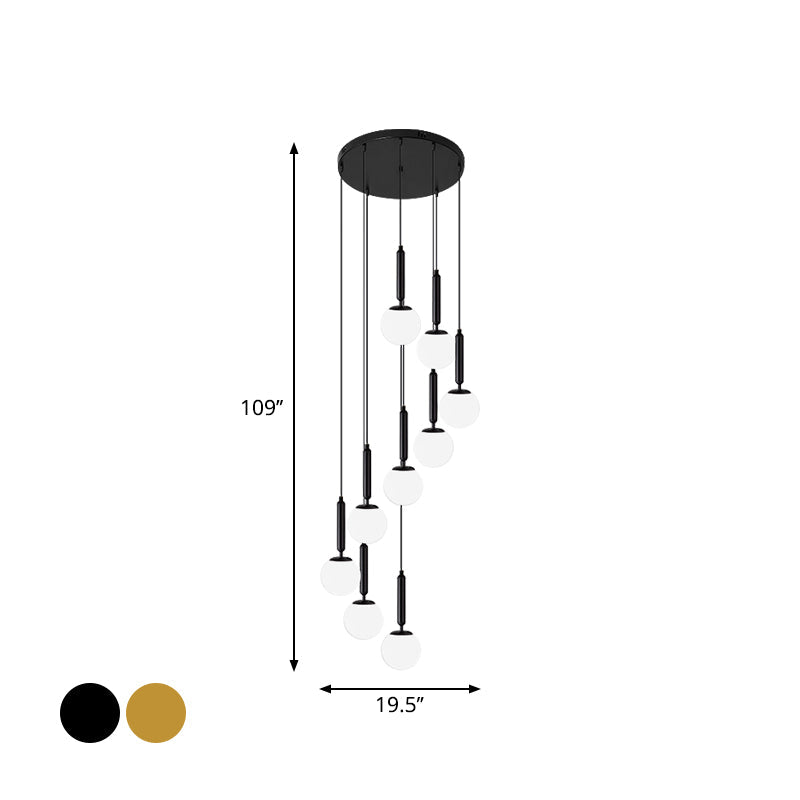 Opal Glass Hanging Light: Sleek & Stylish Suspension Lighting For Stairs