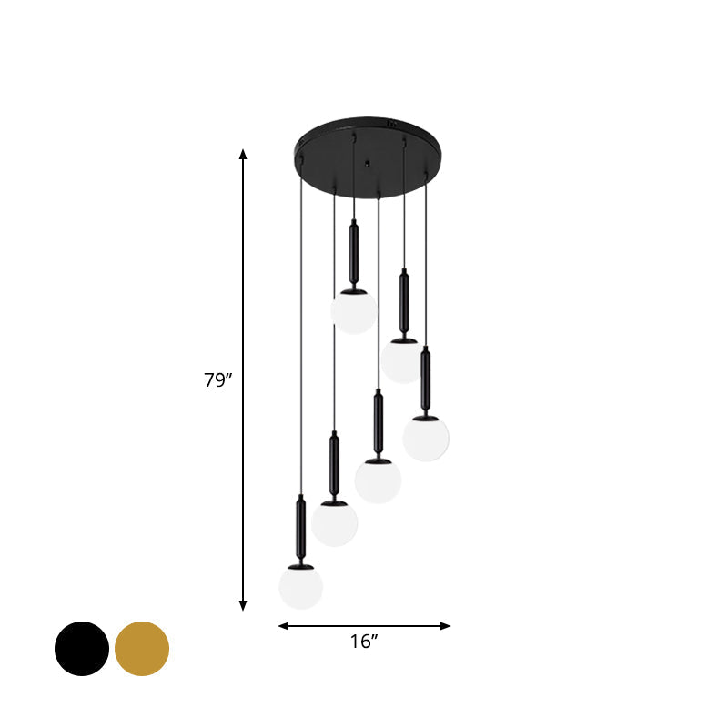 Opal Glass Hanging Light: Sleek & Stylish Suspension Lighting For Stairs