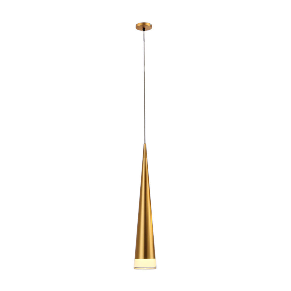 Kit de lampe suspendue conique : lampe suspendue simple en métal noir/argenté/doré en blanc chaud/neutre
