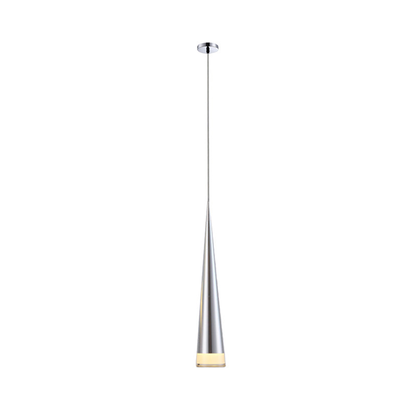Kit de lampe suspendue conique : lampe suspendue simple en métal noir/argenté/doré en blanc chaud/neutre